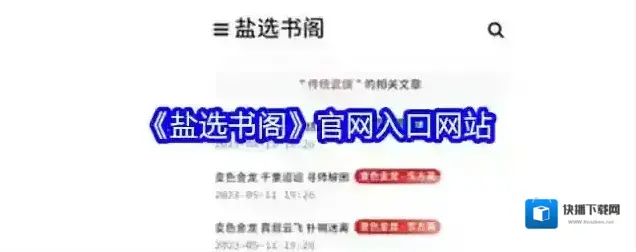 《盐选书阁》官网入口网站