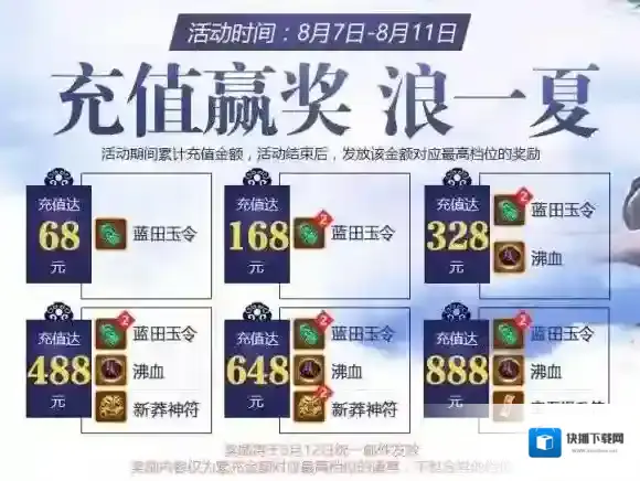 天龙八部手游充值奖励介绍 浪一夏活动奖励一览