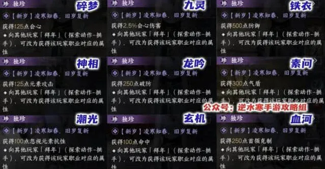 《逆水寒》新岁一枝春藤纹太刀比较指南