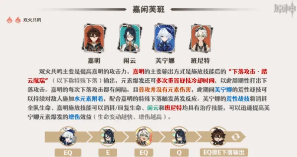 原神嘉明阵容推荐详解