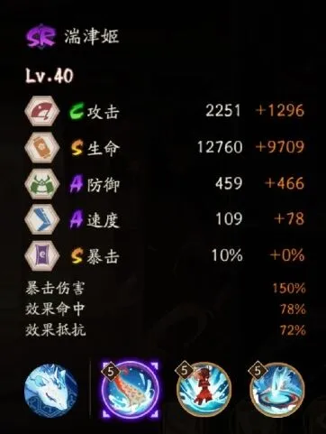 《阴阳师》湍津姬技能信息总览