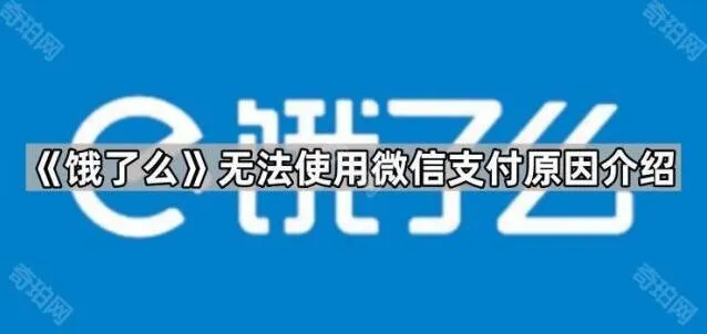 详述《饿了么》无法使用微信支付原因