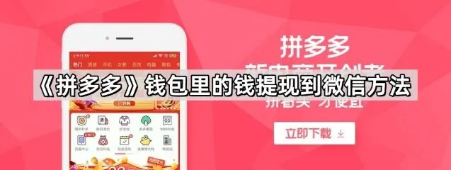 拼多多钱包里的钱提现到微信方法技巧