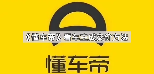 《懂车帝》看车主成交价操作技巧