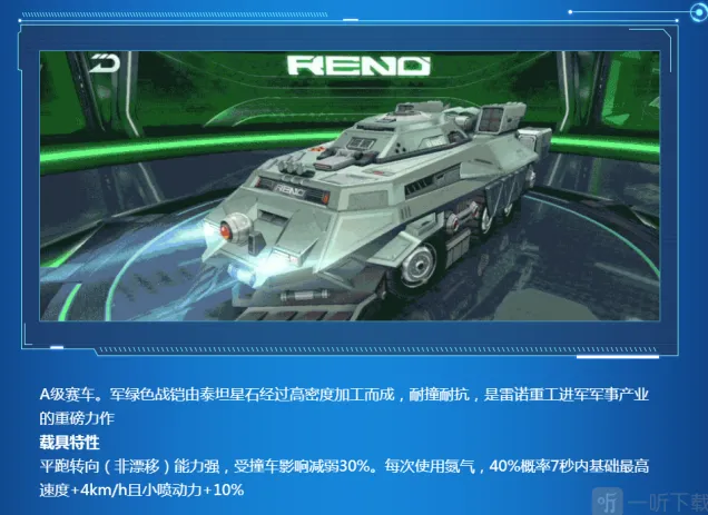 QQ飞车A车重甲神兵属性深度分析