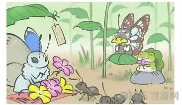 旅行青蛙作客蝴蝶家明信片教程