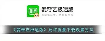 爱奇艺极速版流量下载功能开启指南