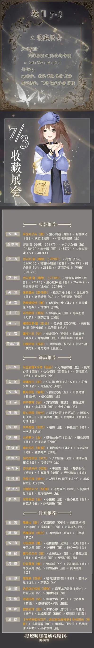 《奇迹暖暖》收藏展会完美S流程详解