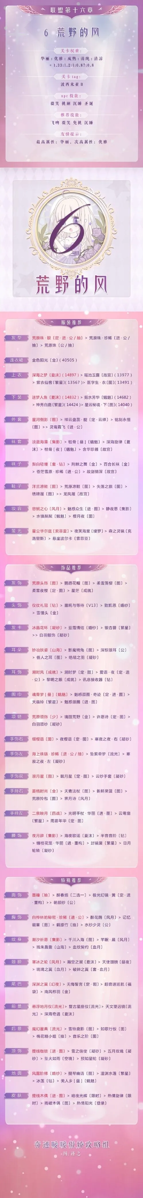 《奇迹暖暖》16-6荒野的风搭配教程