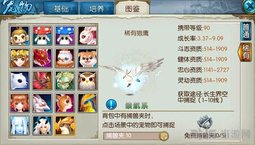 《诛仙》稀有猎鹰捕捉方法教程