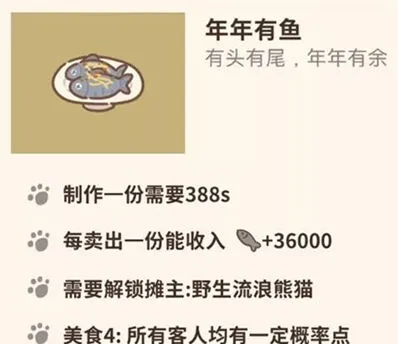 动物餐厅年年有余解锁条件