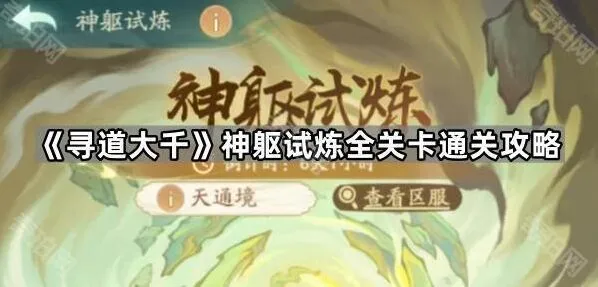 寻道大千神躯试炼必备知识
