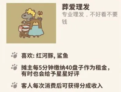 动物餐厅葬爱理发收益分析