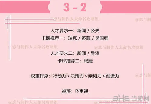 恋与制作人拍摄副本3-2新闻公关