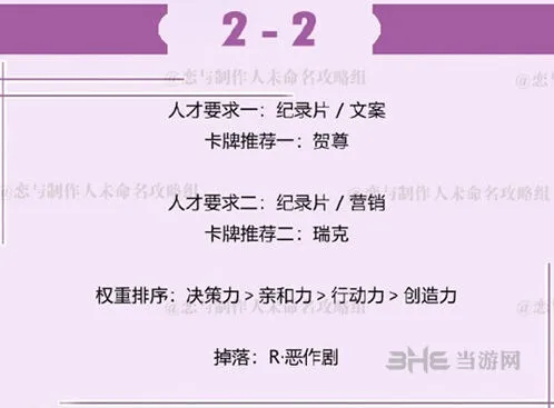 《恋与制作人》第二章2-2关卡玩法详解