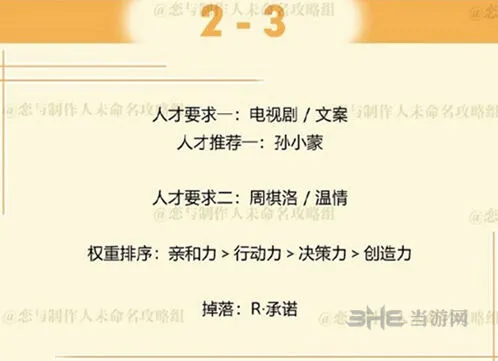 恋与制作人周棋洛拍摄副本第二章2-3技巧