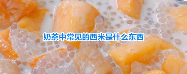 奶茶中常见的西米是什么东西