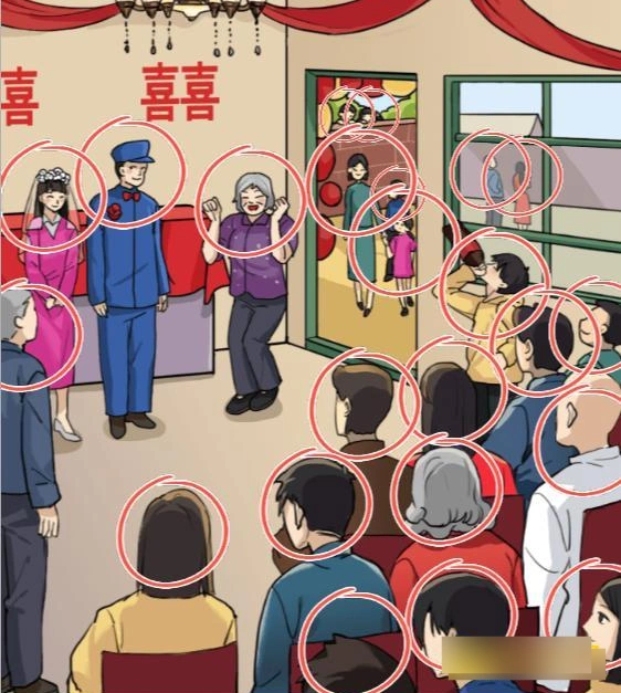 《婆婆玩脑洞》怀旧婚礼找出24个人通关攻略