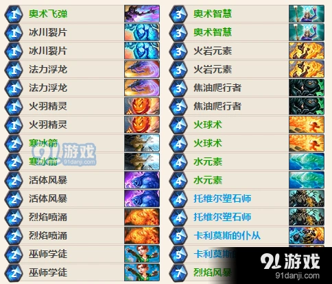 炉石传说平民卡组元素法攻略推荐