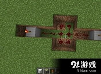 《我的世界》二阶红石自动门零基础教程