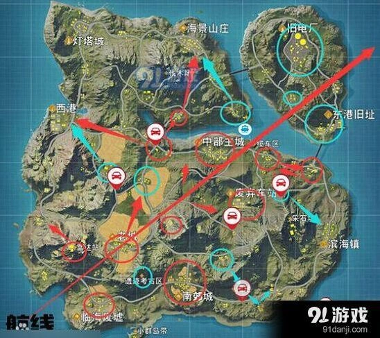 荒野行动航线怎么看 跳伞方式技巧攻略
