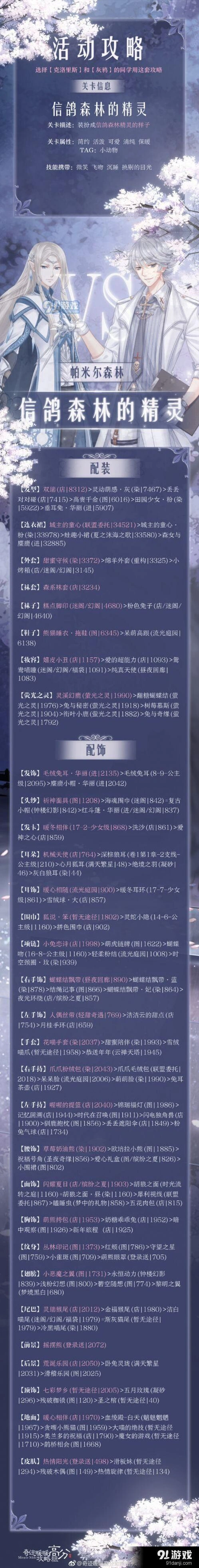 奇迹暖暖信鸽森林的精灵实用技巧