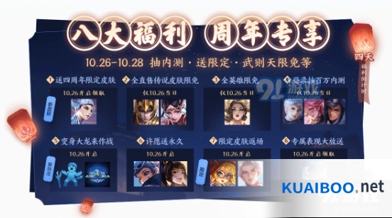 王者荣耀四周岁庆典怎么参与 王者荣耀四周年庆活动奖励一览