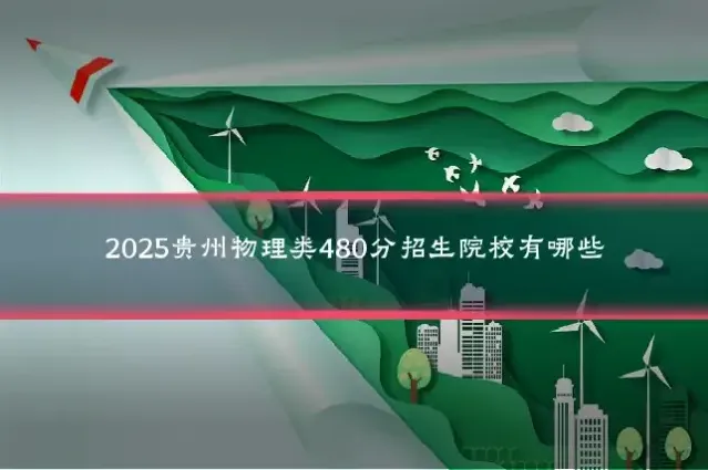 2025贵州物理类480分招生院校有哪些
