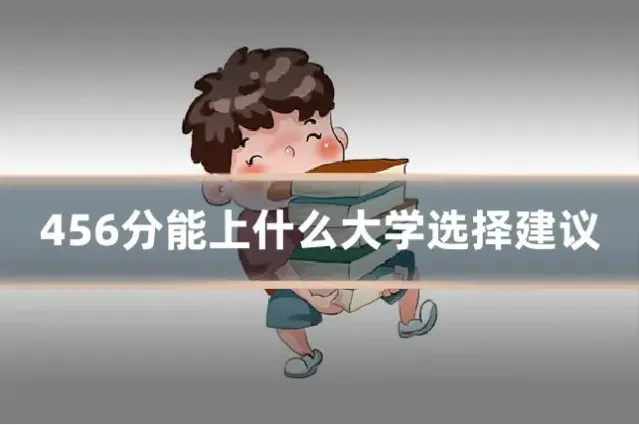456分能上什么大学选择建议