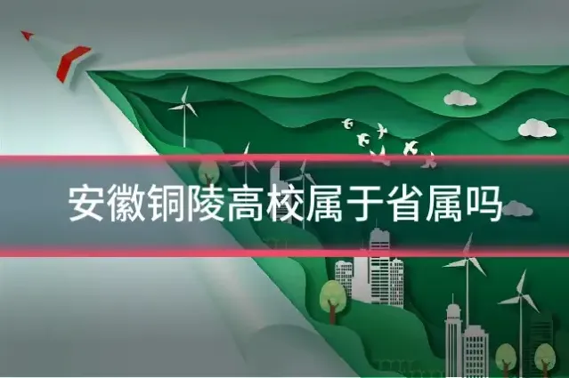 安徽铜陵高校属于省属吗