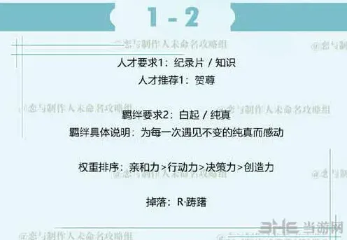 恋与制作人白起副本1-2攻略详解