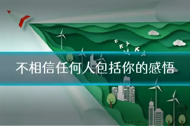 不相信任何人包括你的感悟