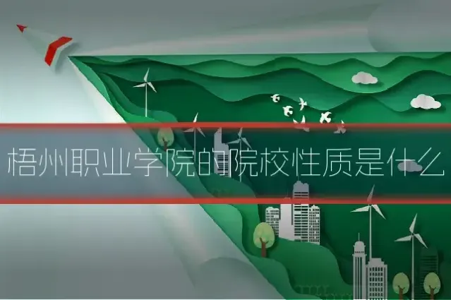 梧州职业学院的院校性质是什么