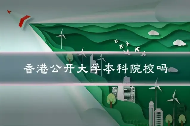 香港公开大学本科院校吗