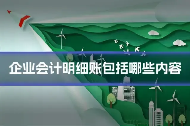 企业会计明细账包括哪些内容