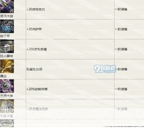 英雄联盟装备合成表