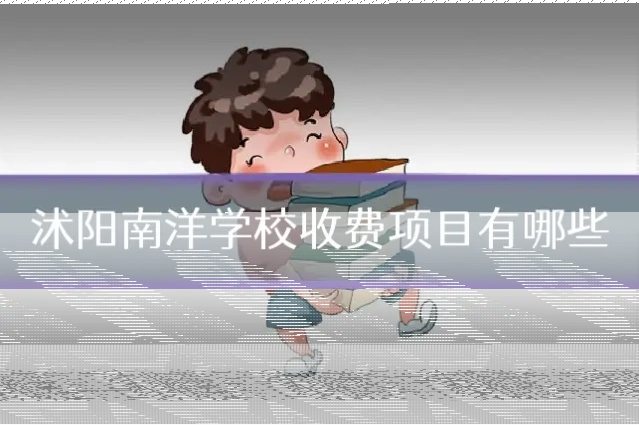 沭阳南洋学校收费项目有哪些