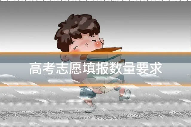 高考志愿填报数量要求
