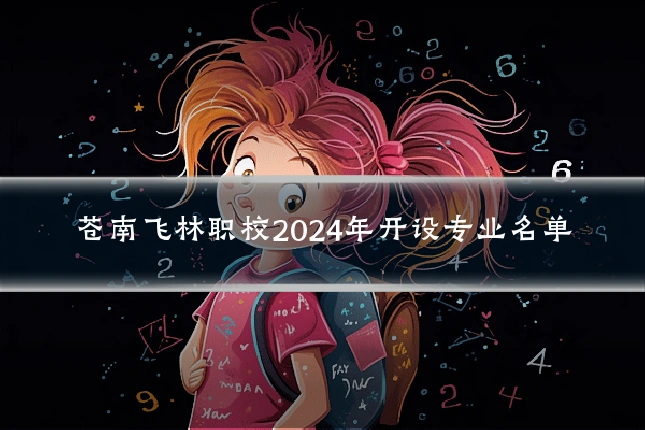 苍南飞林职校2024年开设专业名单