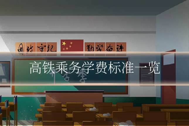 高铁乘务学费标准一览