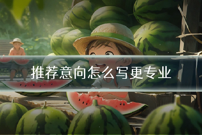 推荐意向怎么写更专业