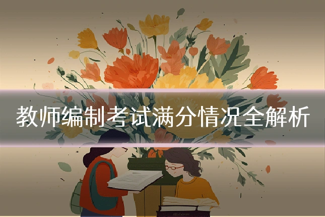 教师编制考试满分情况全解析