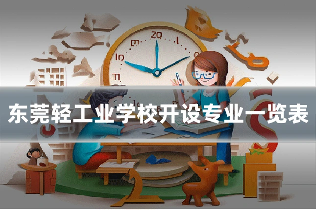 东莞轻工业学校开设专业一览表