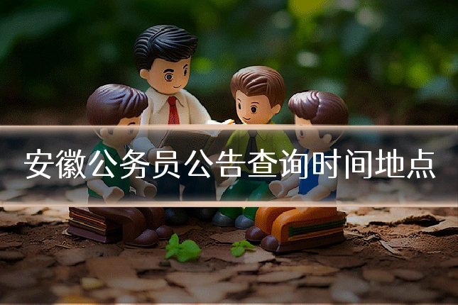安徽公务员公告查询时间地点