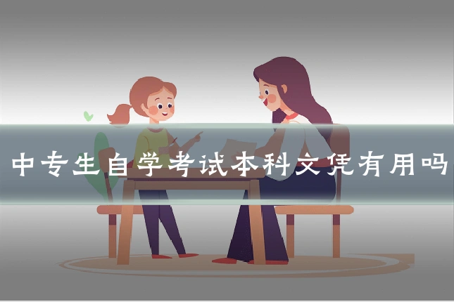 中专生自学考试本科文凭有用吗