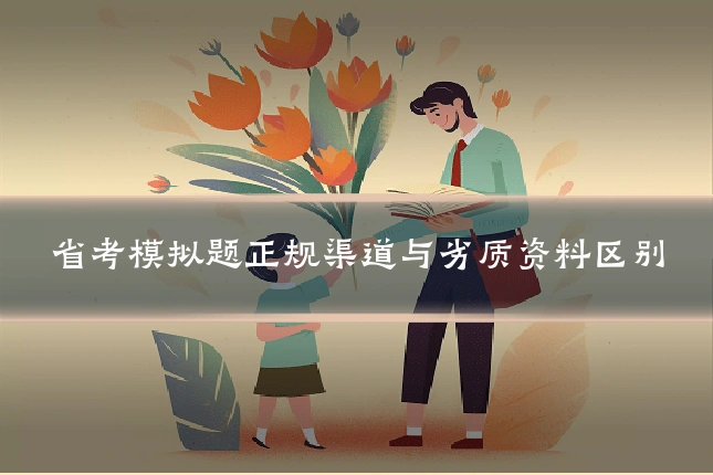 省考模拟题正规渠道与劣质资料区别