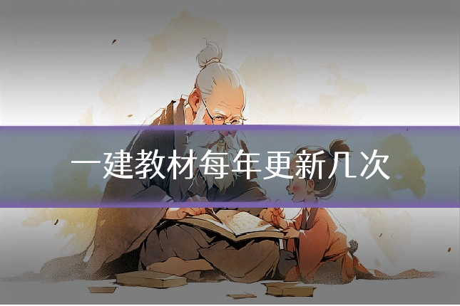 一建教材每年更新几次