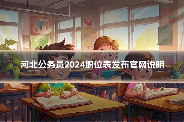 河北公务员2024职位表发布官网说明