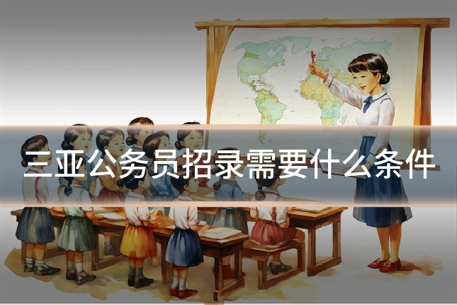 三亚公务员招录需要什么条件