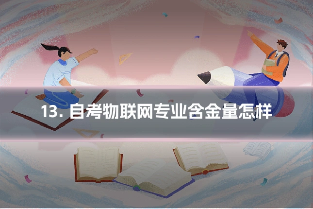 13. 自考物联网专业含金量怎样